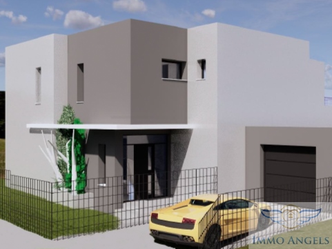 Architect's villa under construction of 138 m2 with swimming pool, garage and additional areas of 11