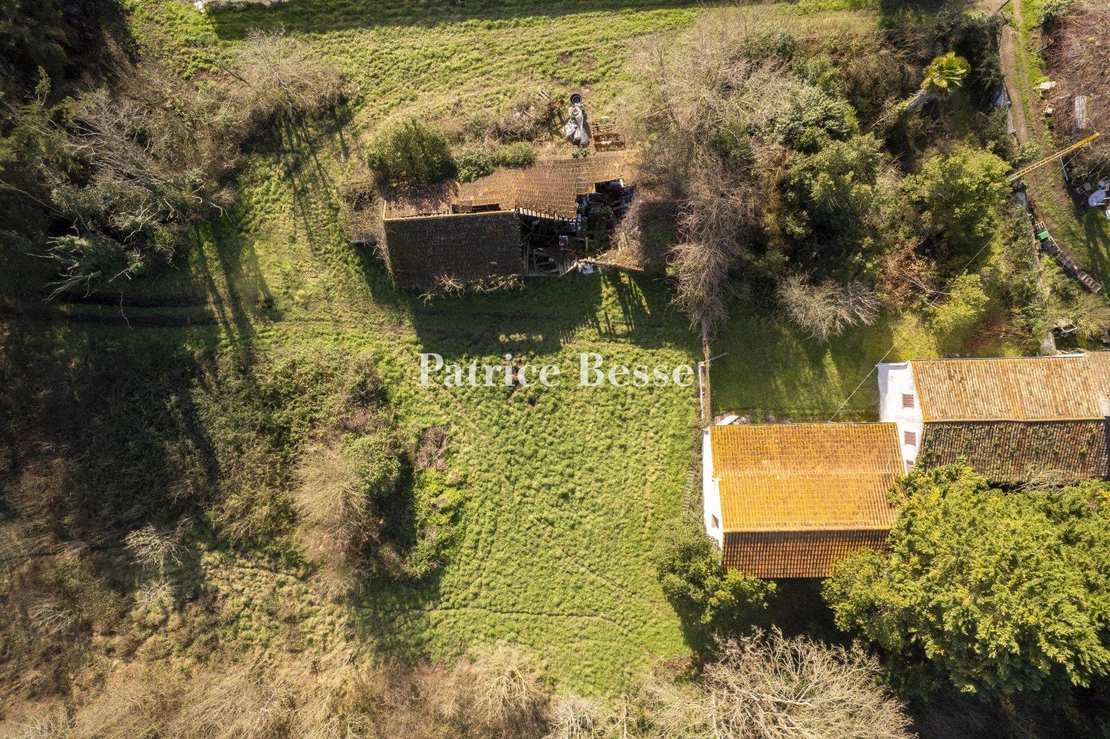 A house and its barn waiting to be renovated, nestled on Oléron Island on around four hectares of a
