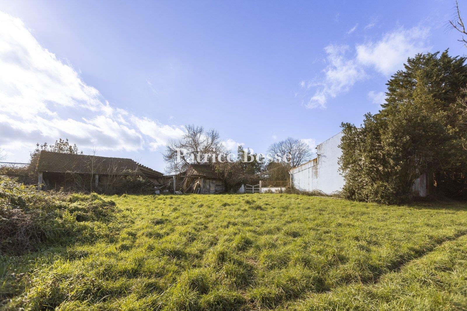 A house and its barn waiting to be renovated, nestled on Oléron Island on around four hectares of a