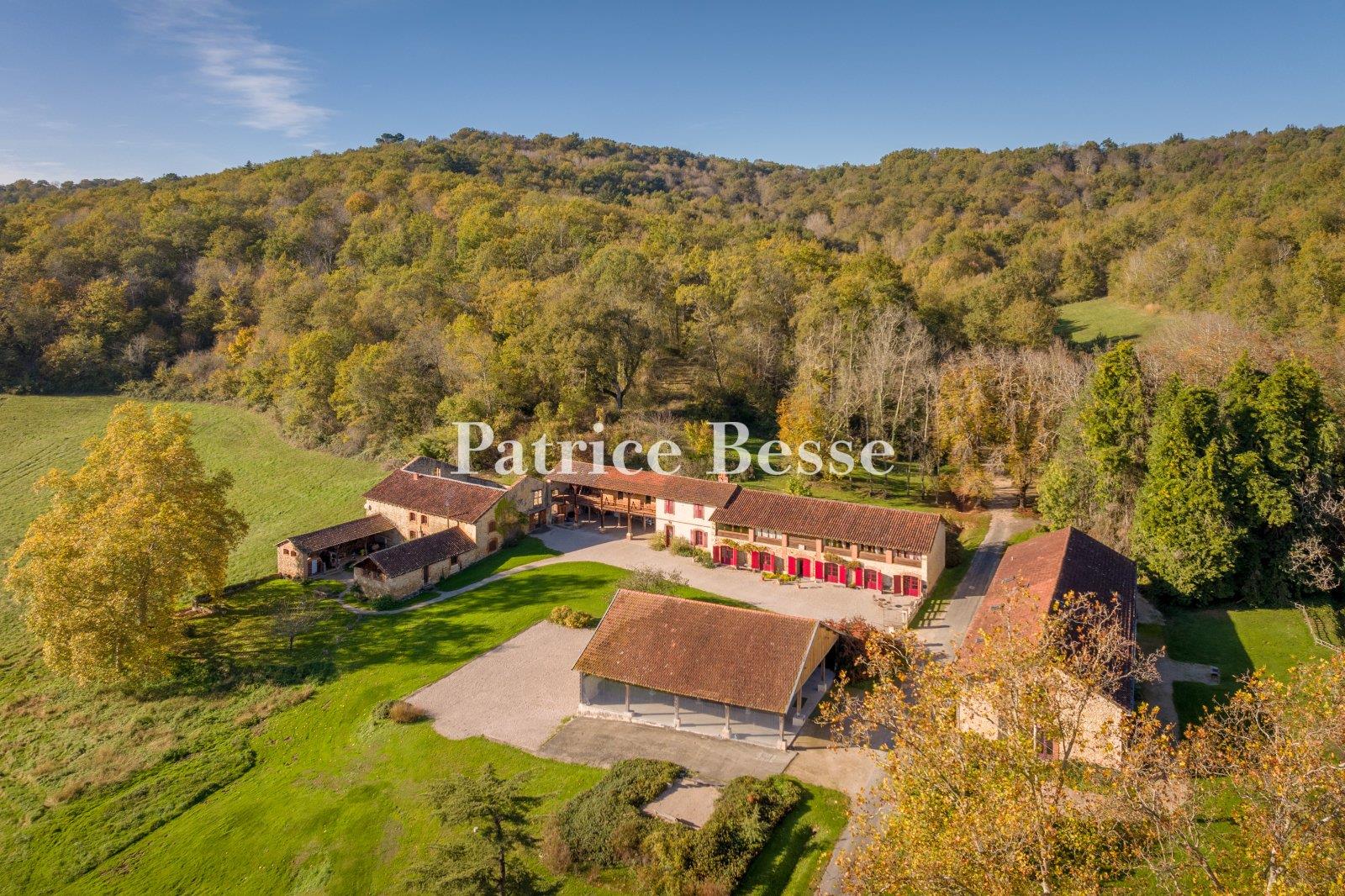 An events venue estate, with three buildings on 12 hectares of land, nestled within the Comminges re