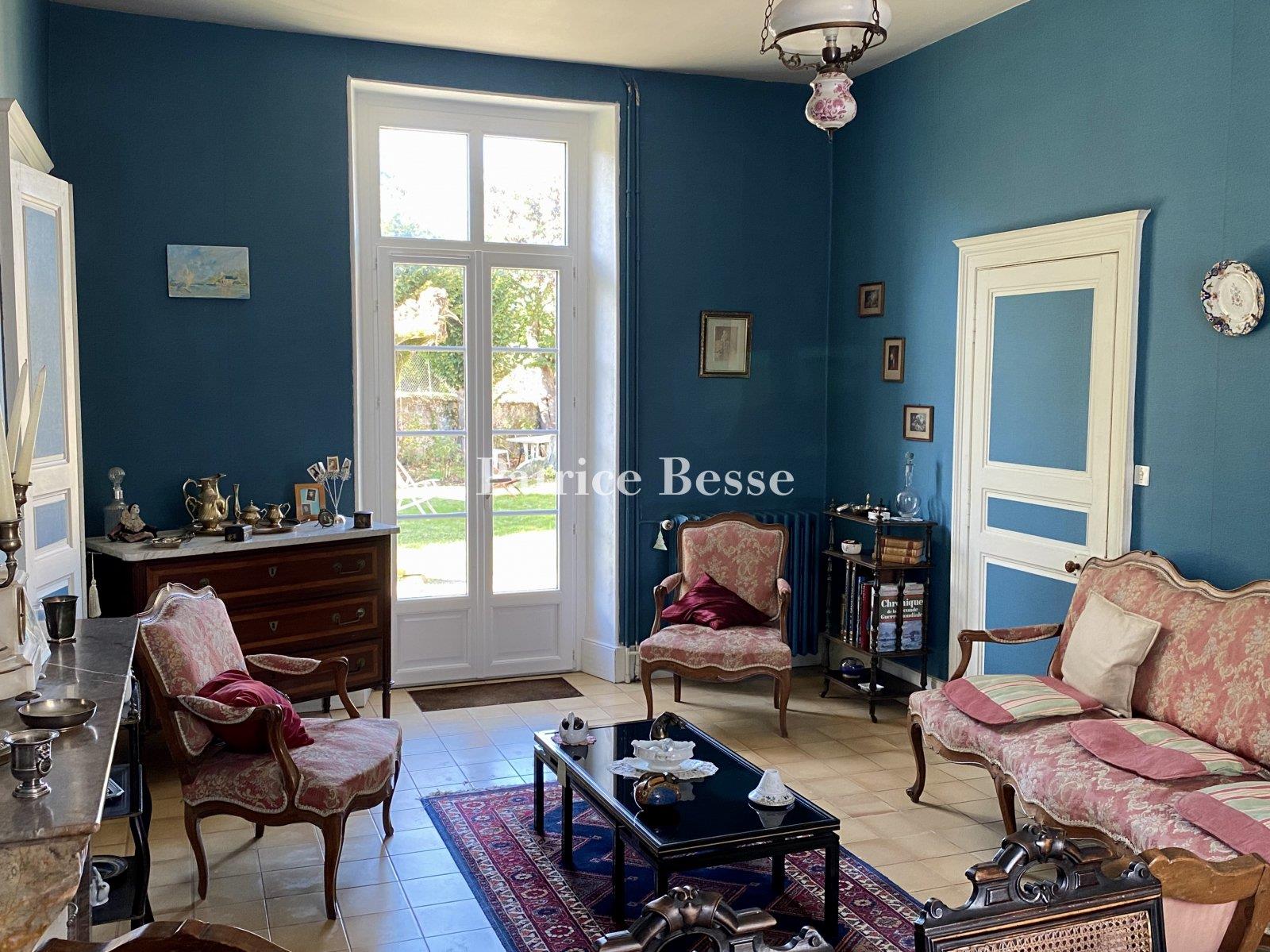 A grand nineteenth-century house with a garden and annexe in a historical town in the south of Franc