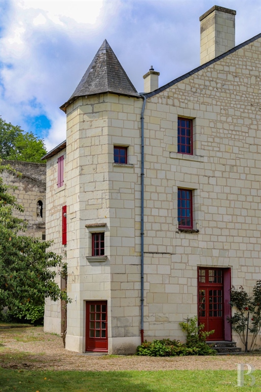An old canonry house listed as a historical monument, nestled near the River Loire in France's Toura