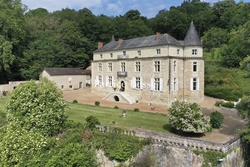 A 16th century castle, all of its furniture, its outbuildings on terraced grounds on an 18-hectare w