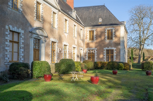 A chateau from the 16th and 17th centuries listed as a Historical Monument, its outbuildings and equ