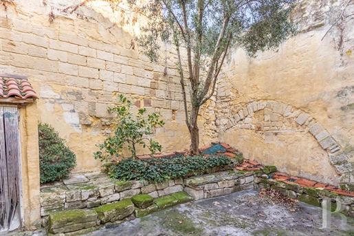 Entre Arles et Avignon, une maison de village du 19e s de 280 m², avec sa cour jardin et sa terrasse