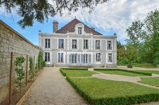 In Burgundy, an hour and ten minutes from Paris, an 18th century mansion house.