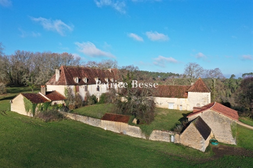 En Dordogne, proche de Périgueux, en position dominante au centre de ses terres, un château du 17e s