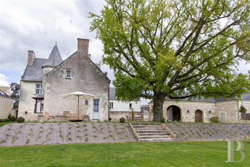 In Touraine, op 5 minuten van Chinon, een Ismh woning uit de 16e en 18e eeuw, in de schaduw van een
