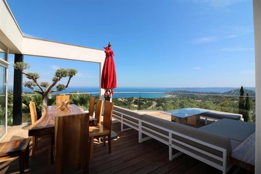 For sale in Sainte Maxime superb modern property of 2 villas with amazing sea view, each villa has i