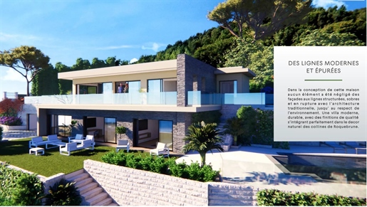 Roquebrune Cap Martin - In absolute peace and quiet, in a private and secure estate, in a dominant p