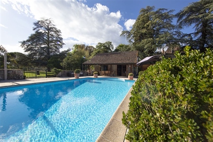 Prestigious domain with multiple outbuilding and grand pool area located at the doors of Switzerland
