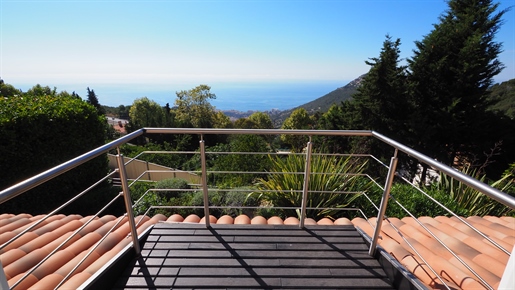 La Turbie - Magnificent sea view sunny villa on two levels of 125m2 living space and 30m2&sup2 of ou