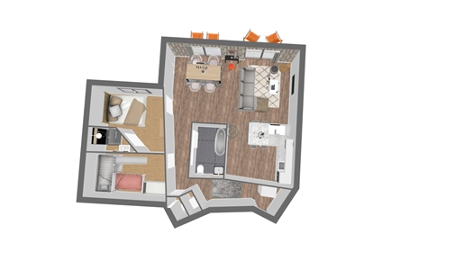Apartment Project: make a great project a reality by creating an apartment. The 63 m2 surface area o