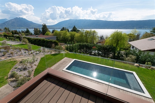 Veyrier du Lac, exclusief: prachtig huis met uitzicht op het meer met hedendaags modern architectuu