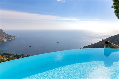Surely one of the most spectacular sea view in Eze for that property situated as an Eagle nest, very