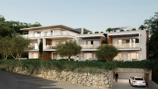 Set in a green setting overlooking the nearby village of Biot, this development of 5 semi-detached v
