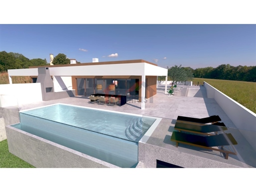 Villa contemporaine mitoyenne de 3 chambres avec piscine et sous-sol - São Brás de Alpor