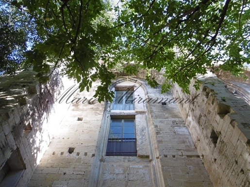 Avignon historical center, chapel with garden