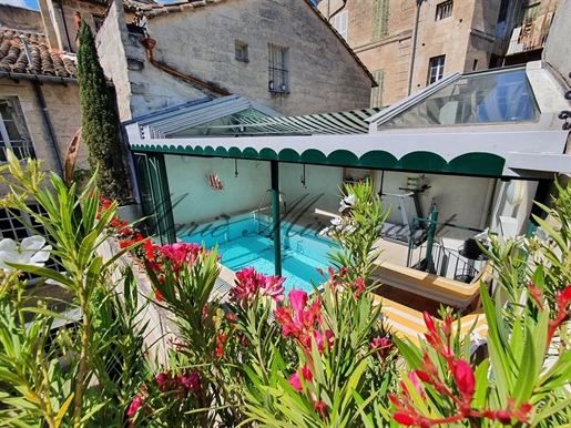 Avignon historical center, charming private mansion with courtyard and pool