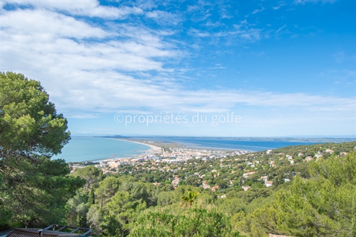 Sète, Mont Saint Clair south, charming house with panoramic sea view,
