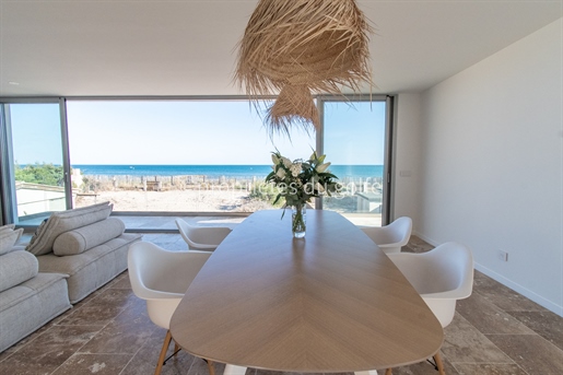 Frontignan beach, 1st line sea, superb contemporary villa with direct access to the beach,