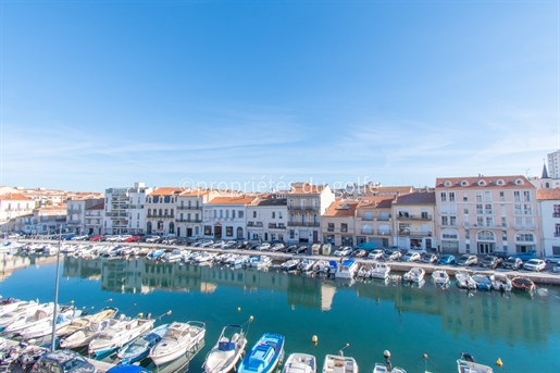 Sète, quay view, 3-room apartment with terrace, lift,