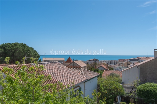 Sète, Corniche, charming 4-room villa with sea view,
