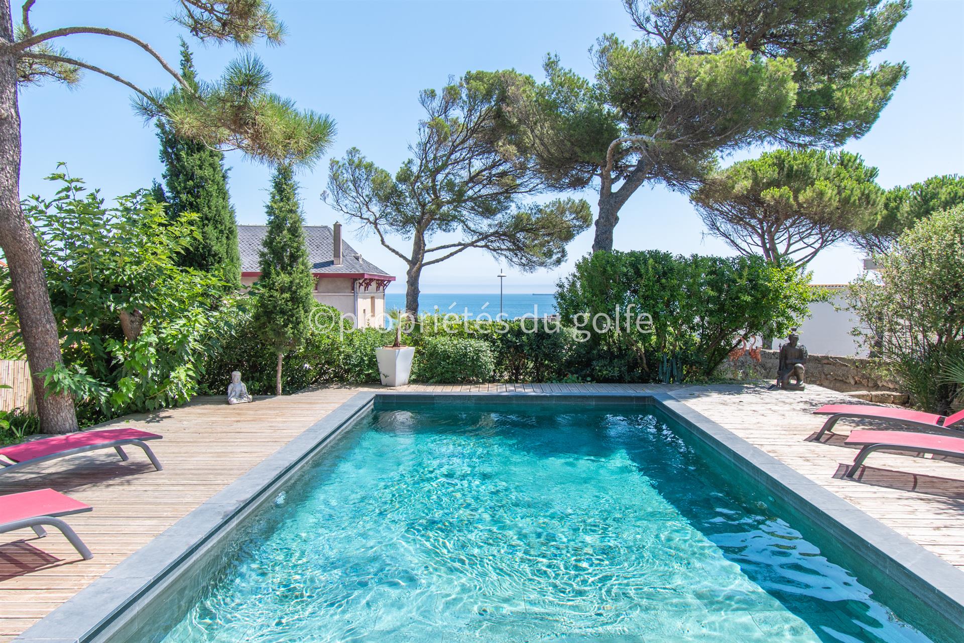 Sète, bajo Saint Clair sur, encantadora villa con vistas al mar,