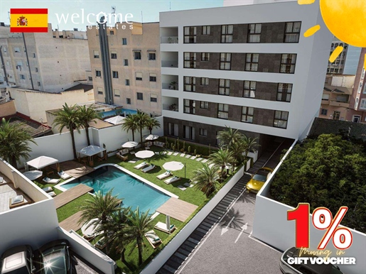 New development apartments in central Guardamar del Segura, Costa Blanca