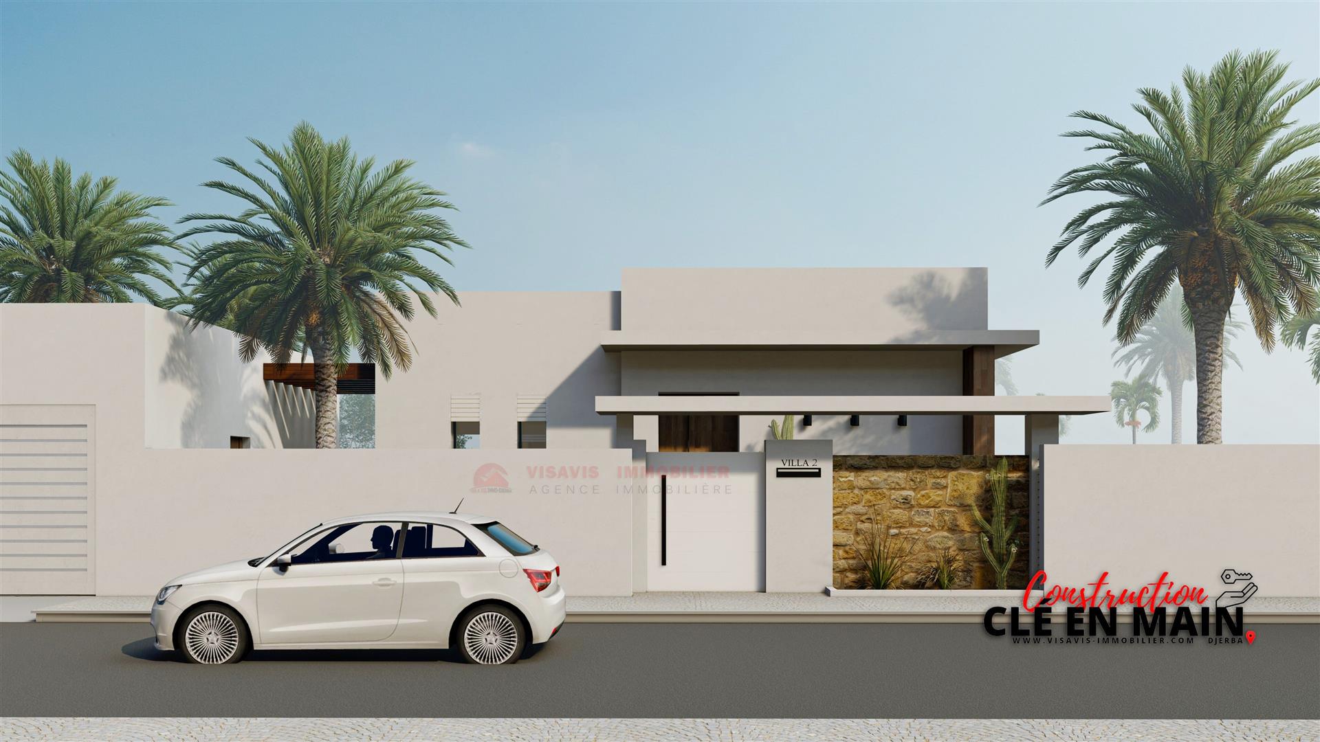 Immobilier neuf à Djerba Tunisie - Zone urbaine - titre bleu