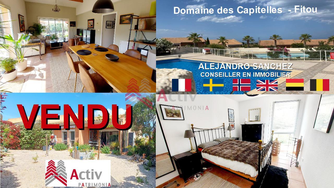 Single-Story 4-Room Villa With Garden And Pool Fitou