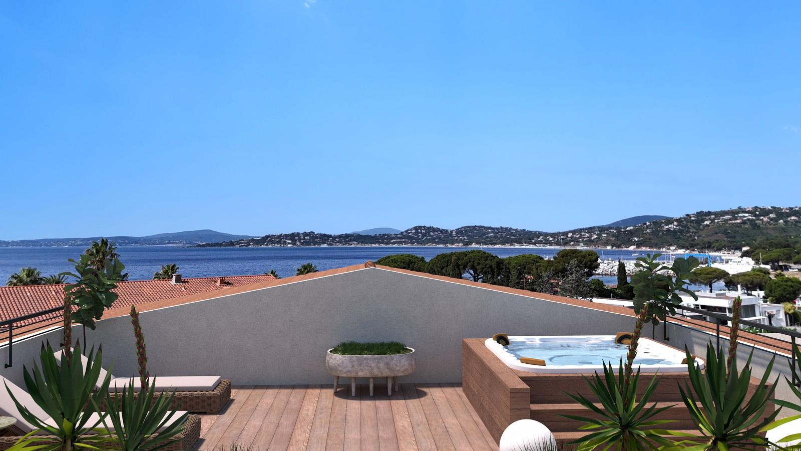 New T4 penthouse apartment with sea view