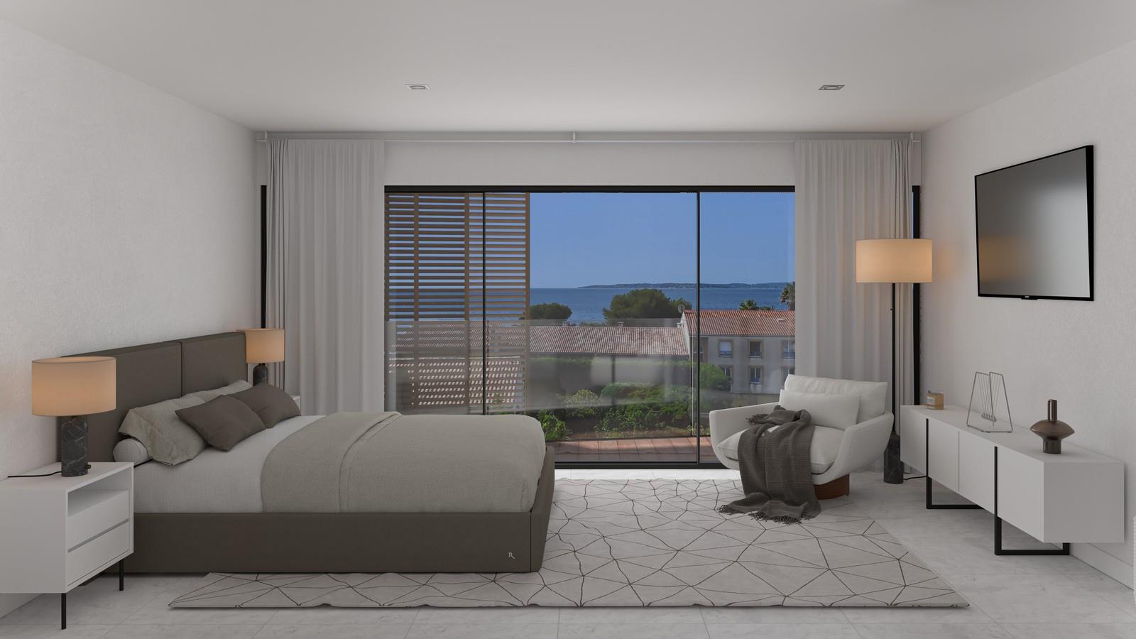 New T4 penthouse apartment with sea view