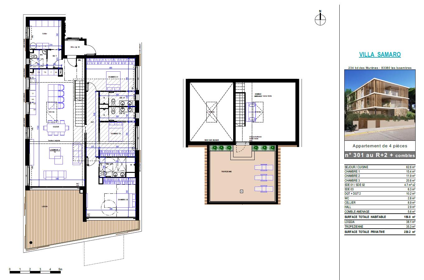 New T4 penthouse apartment with sea view