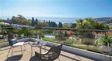 Roquebrune Cap Martin-des appartements attrayants avec une vue magnifique sur la mer