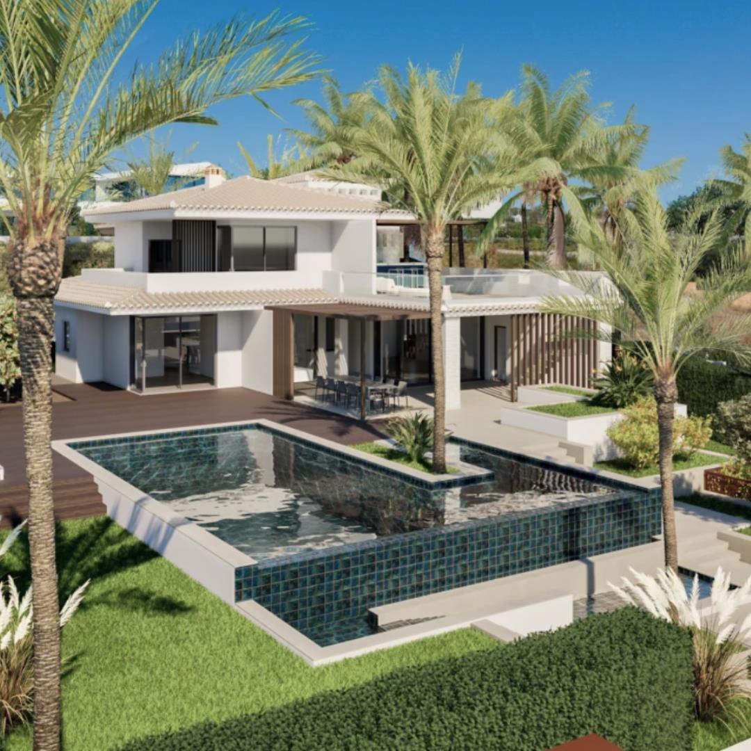 Remarkable villa with swimming pool, garden and sea view