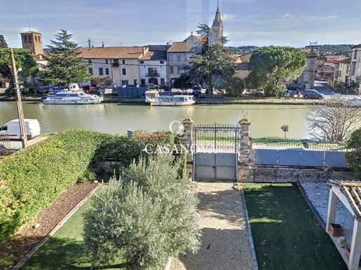 Canal du Midi, bâtisse Bourgeoise restaurée sur 370 m² avec jardin, patio & piscine