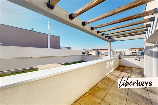 Appartement T3 de 65m² + terrasse & balcon sans vis-à-vis | Villeurbanne