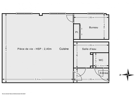 T2 refait à neuf de 36.6m² situé au 173 Avenue Henri Barbusse à Colombes