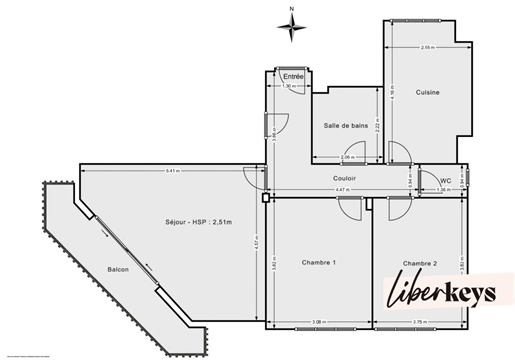 Appartement de 3 pièces - 66 m² - Quartier centre-ville
