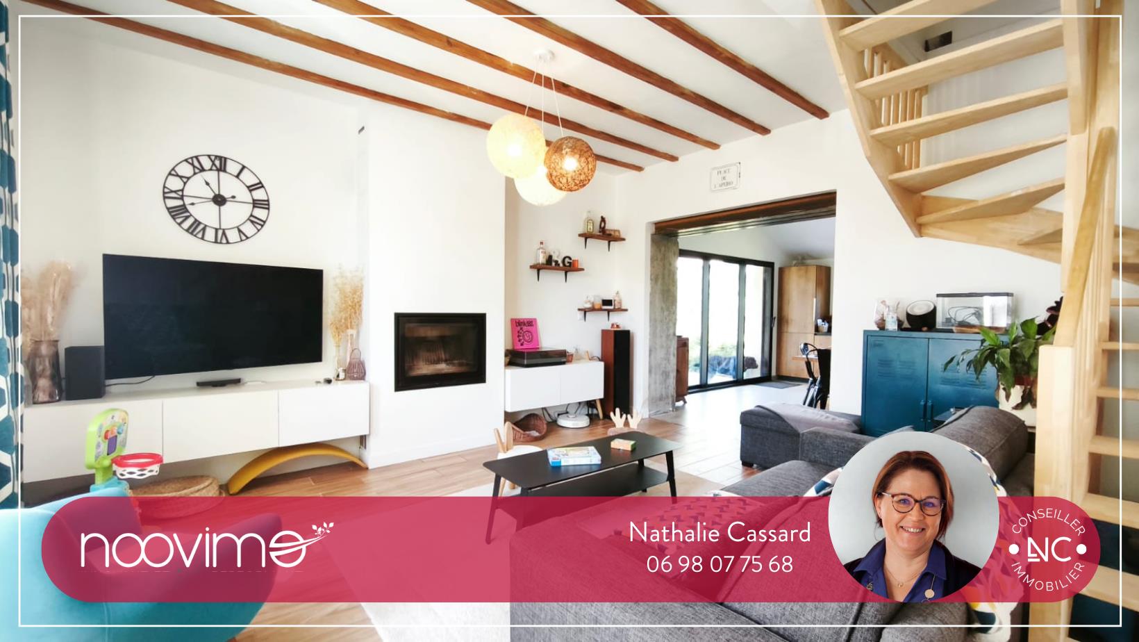 Renovated stone house of 128 m2 4 bedrooms 1 office on 2143 m2 in Sucé-sur-Erdre