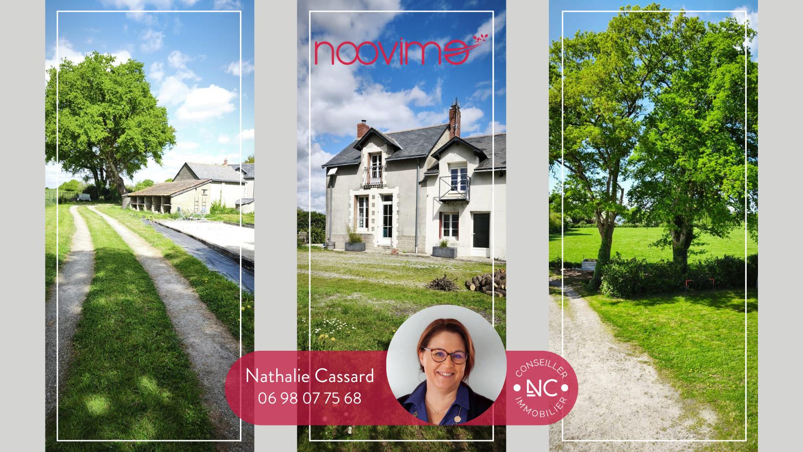 Renovated stone house of 128 m2 4 bedrooms 1 office on 2143 m2 in Sucé-sur-Erdre