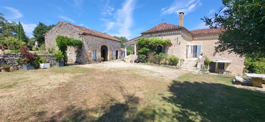 15 Minutes From Cahors Magnificent Stone Property With Outbuilding And Swimming Pool.