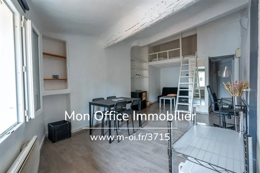 Referenz: 3715-EBE. - 1-Zimmer-Wohnung, rue Matheron in Aix-en-Provence. Stadtzentrum von Aix