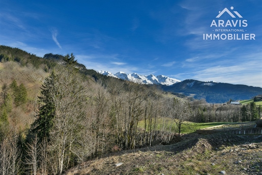Magnificent plot of land facing the Aravis with planning permission