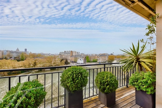 Schitterend penthouse met terrassen en uitzicht op de Seine niet over het hoofd gezien