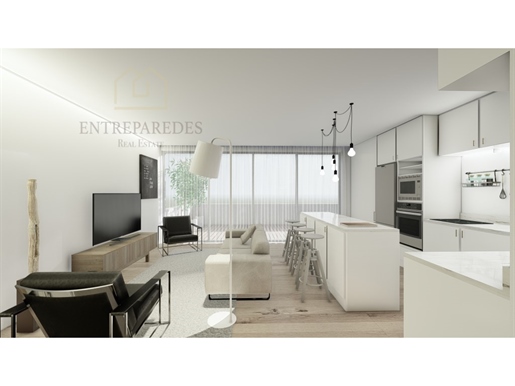 Buy 3+1 bedroom flat with balcony + rooftop 139m2, triple garage and storage in São João da Madeira!
