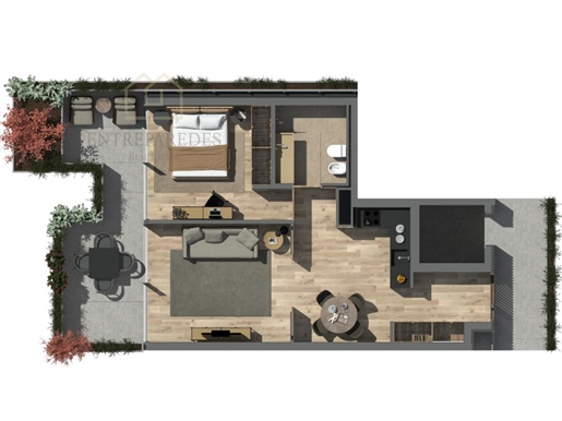 Comprar apartamento T1 Matosinhos - Apartamento de Serviço - Varanda e garagem