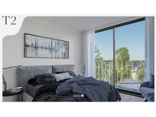 Excelente apartamento T2 com terraço 33m2 para comprar junto a Marina da Afurada - Vng- Porto C3y