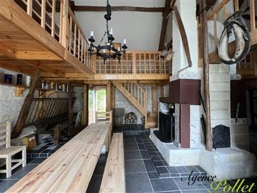 Pté of 1920 m²: converted barn of approx. 256 m², garage, well, woodshed, sheds